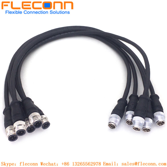 M12 X-Coded To Y-Coded Connector Cable