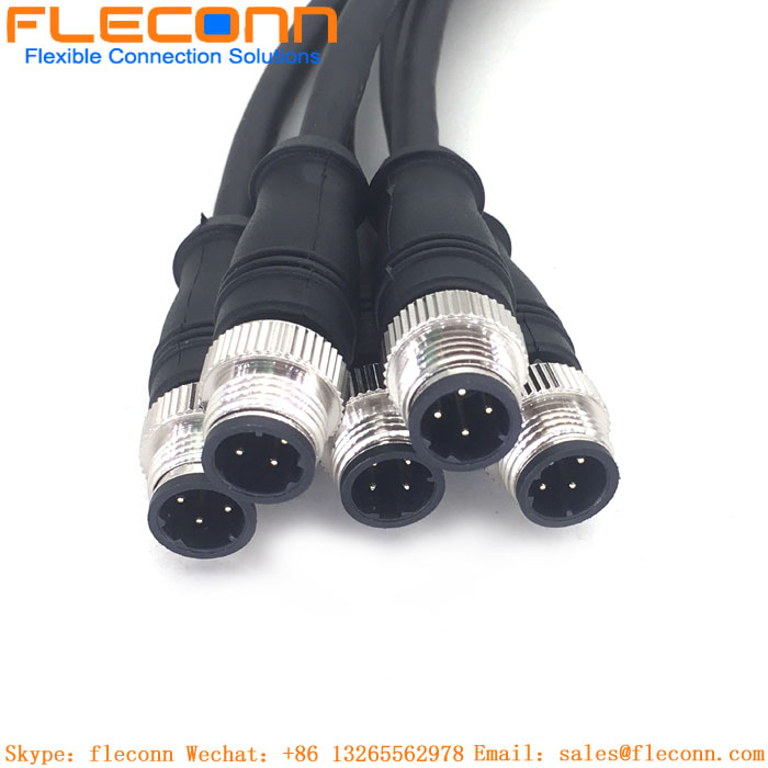 M12 D-Coded Connector Cable