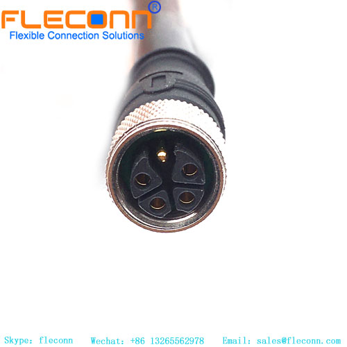 M12 K Code 5P(4+PE) Female Connector Cable